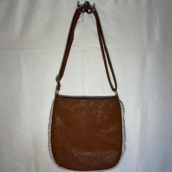 Apt 9 Crossbody Handbag w/ Faux Fur Trim & Gold Studs - Picture 2 of 3